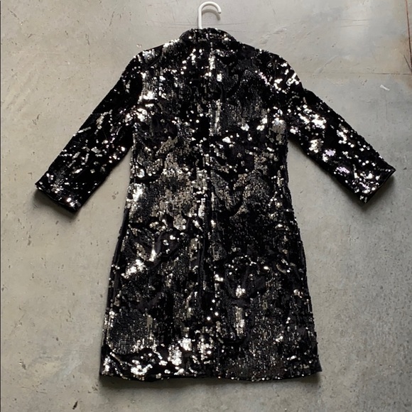 Holiday NYE Sequin Velvet Dress - Picture 4 of 6